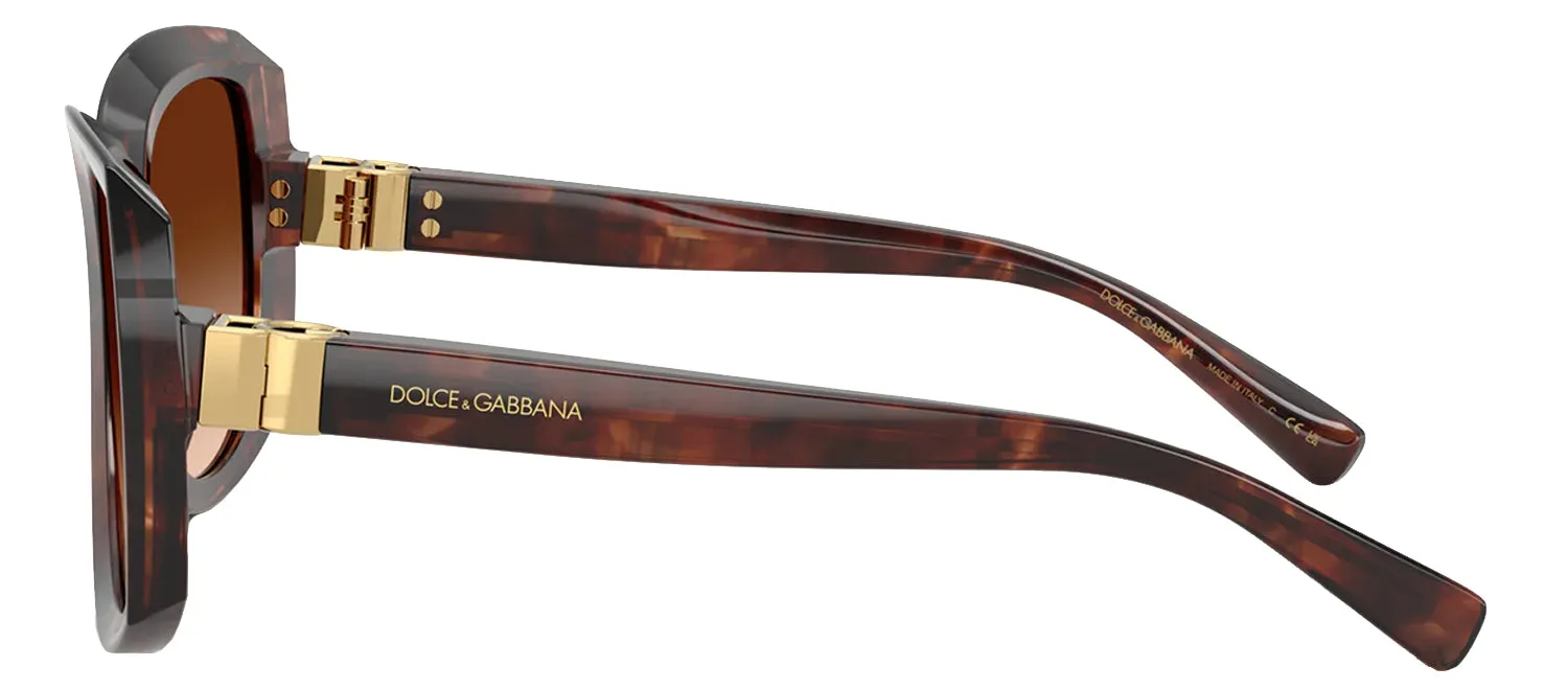 DOLCE & GABBANA DG 4495 322274 Square Dark Red Havana Acetate Sunglasses with Brown Gradient Lens sold by Gaffos product image thumbnail 3