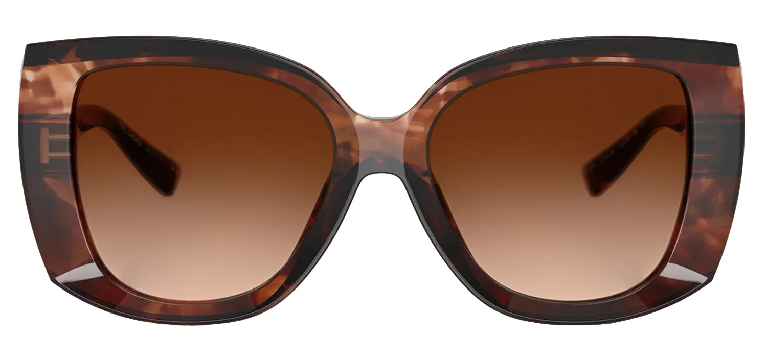 DOLCE & GABBANA DG 4495 322274 Square Dark Red Havana Acetate Sunglasses with Brown Gradient Lens sold by Gaffos