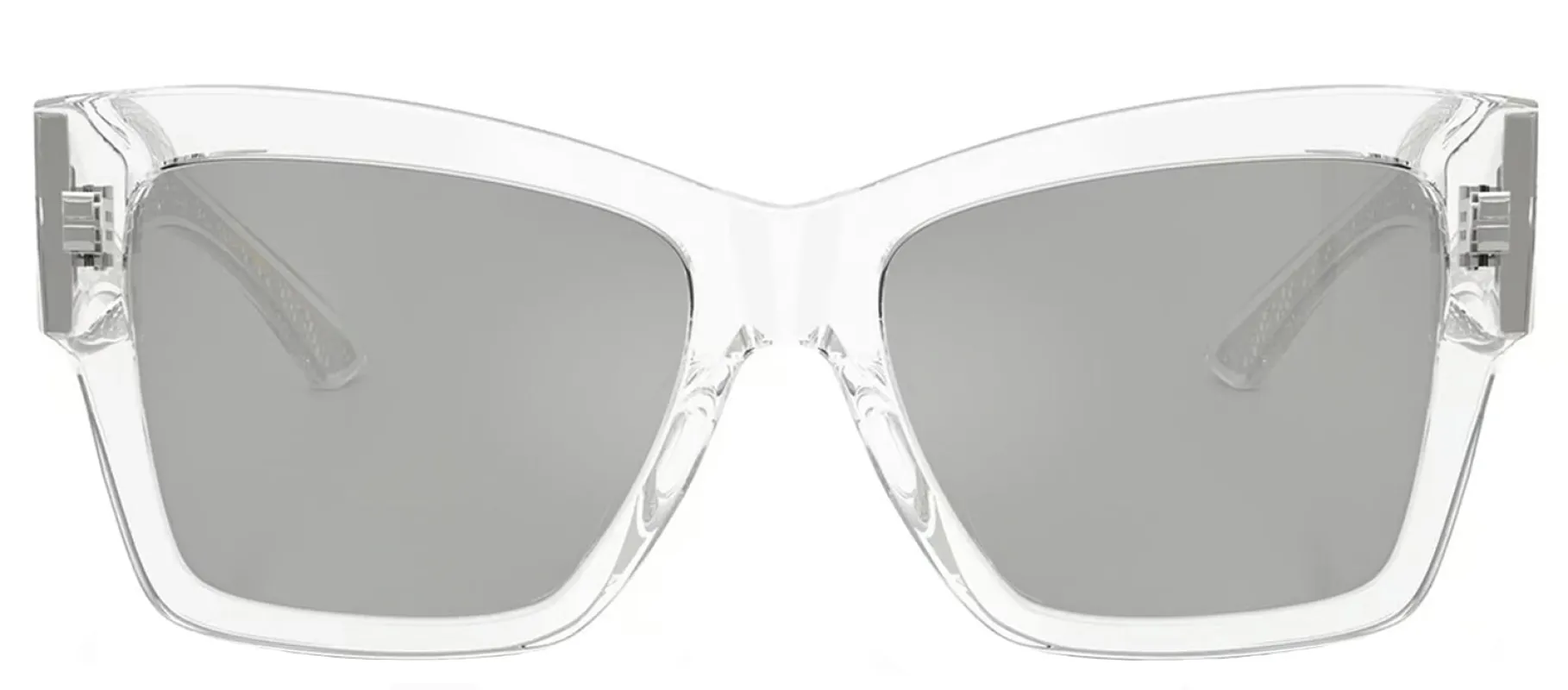 DOLCE & GABBANA DG 4493 31338V Square Crystal Acetate Sunglasses with Clear Mirror Silver Lens sold by Gaffos