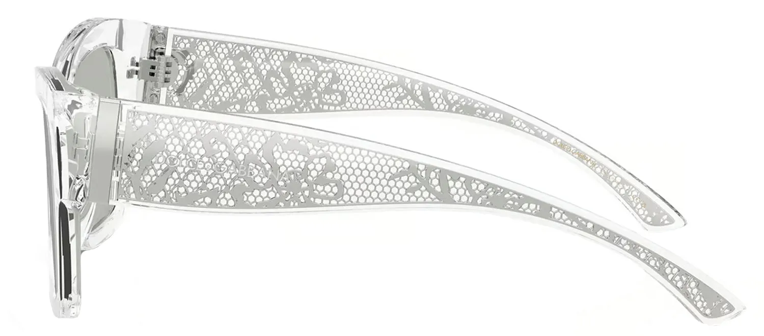 DOLCE & GABBANA DG 4493 31338V Square Crystal Acetate Sunglasses with Clear Mirror Silver Lens sold by Gaffos product image thumbnail 3