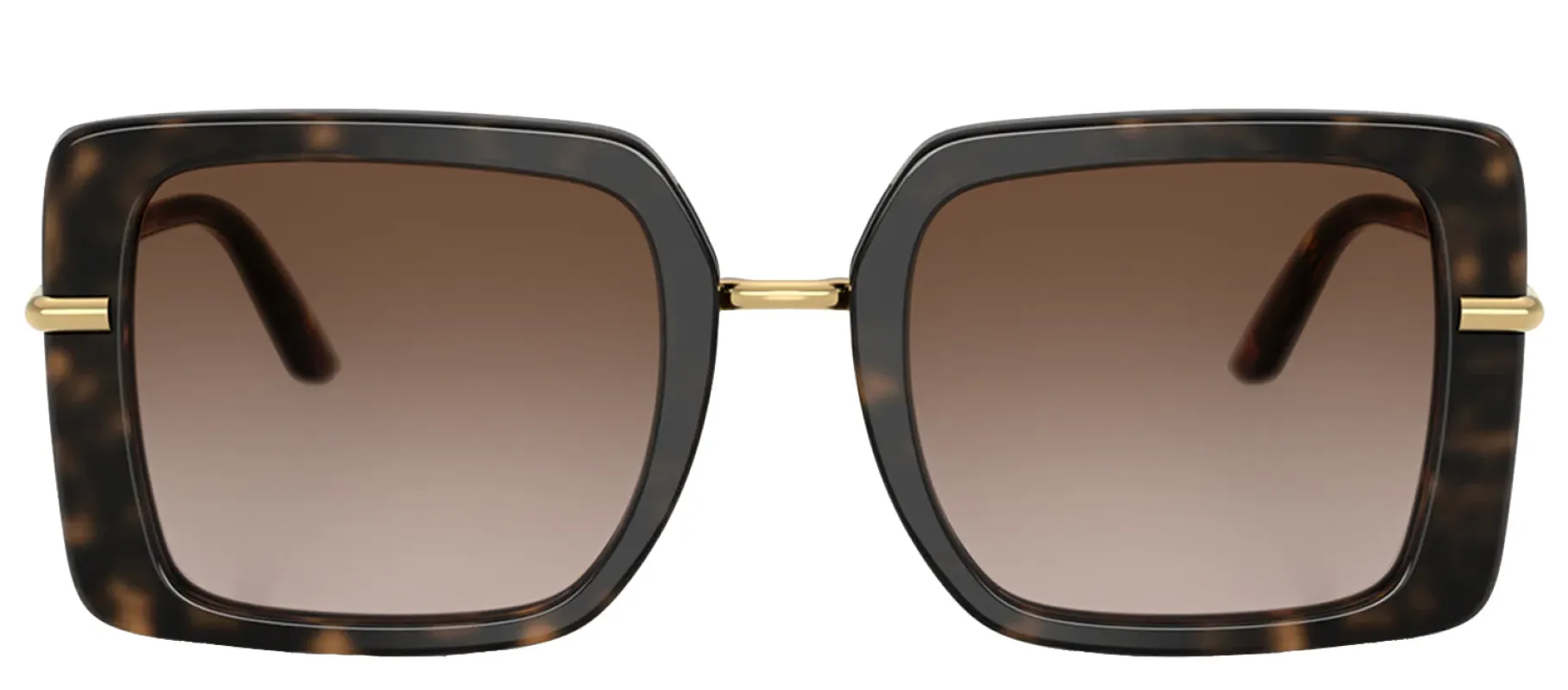DOLCE & GABBANA DG 4491 321713 Square Havana On White Barrow Acetate Sunglasses with Brown Gradient Lens sold by Gaffos