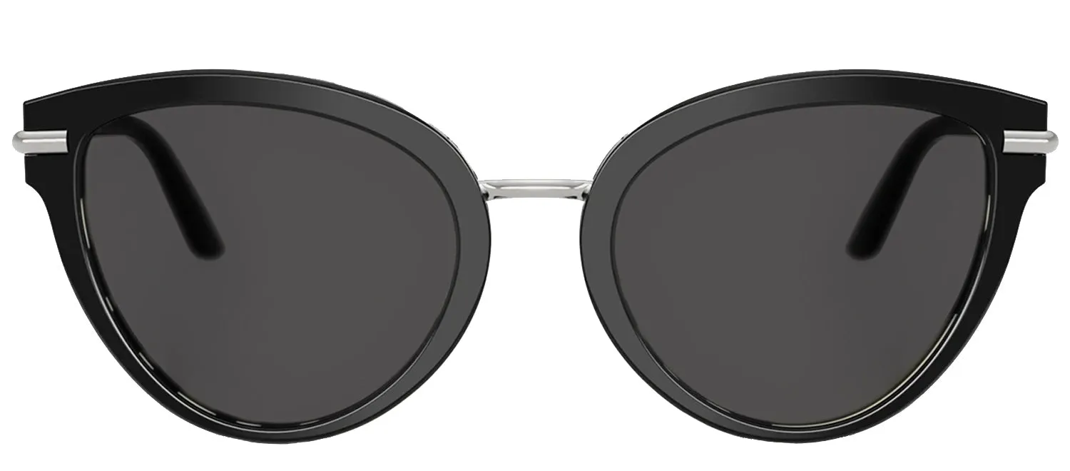 DOLCE & GABBANA DG 4492 33728G Butterfly Top Black On Zebra Acetate Sunglasses with Dark Grey Lens sold by Gaffos