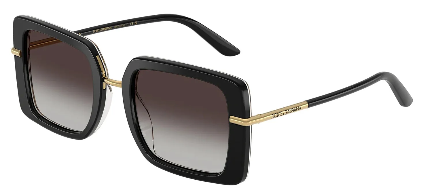 DOLCE & GABBANA DG 4491 32998G Square Top Black On Leo Acetate Sunglasses with Grey Gradient Lens sold by Gaffos product image thumbnail 2