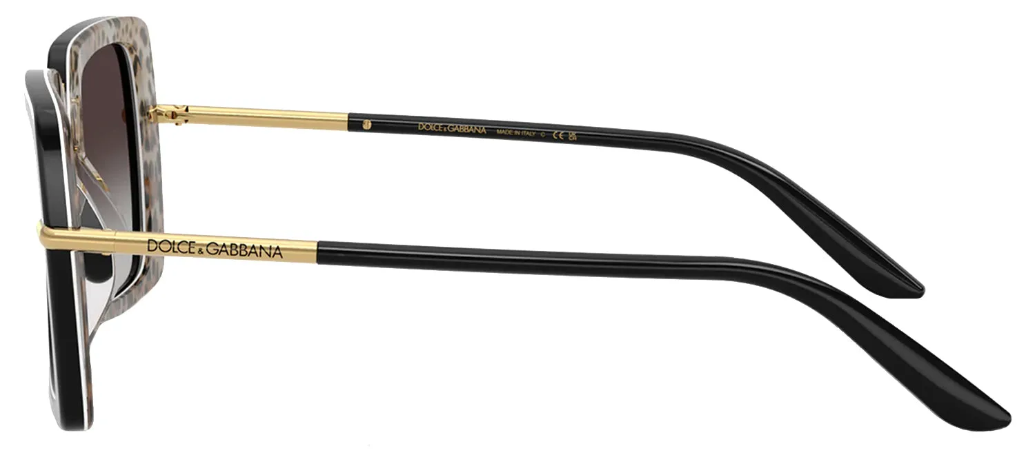 DOLCE & GABBANA DG 4491 32998G Square Top Black On Leo Acetate Sunglasses with Grey Gradient Lens sold by Gaffos product image thumbnail 3