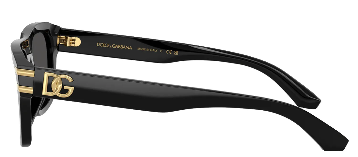 DOLCE & GABBANA DG 4496 501/87 Rectangle Black Acetate Sunglasses with Dark Grey Lens sold by Gaffos product image thumbnail 3