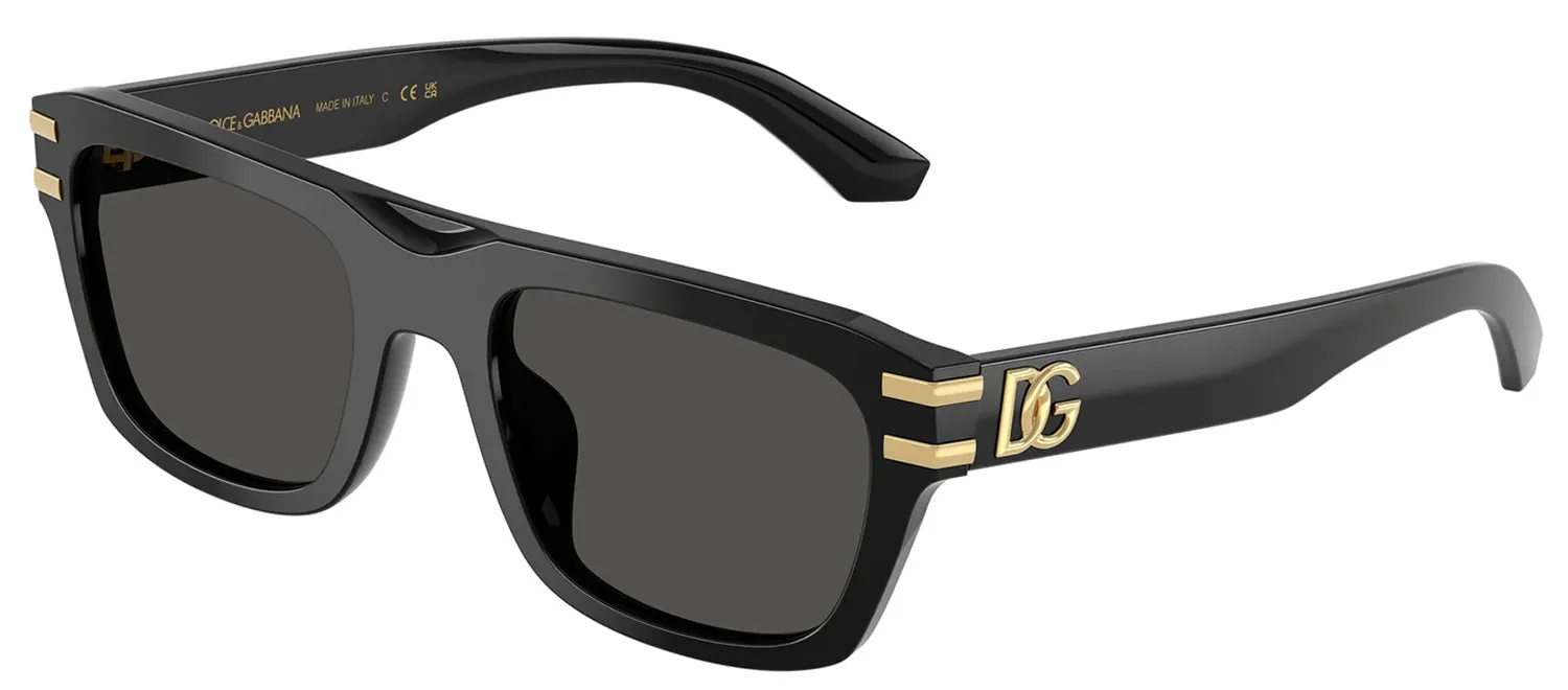 DOLCE & GABBANA DG 4496 501/87 Rectangle Black Acetate Sunglasses with Dark Grey Lens sold by Gaffos product image thumbnail 2