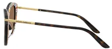 DOLCE & GABBANA DG 4492 321713 Butterfly Havana On White Barrow Acetate Sunglasses with Dark Brown Lens sold by Gaffos