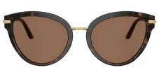 DOLCE & GABBANA DG 4492 321713 Butterfly Havana On White Barrow Acetate Sunglasses with Dark Brown Lens sold by Gaffos