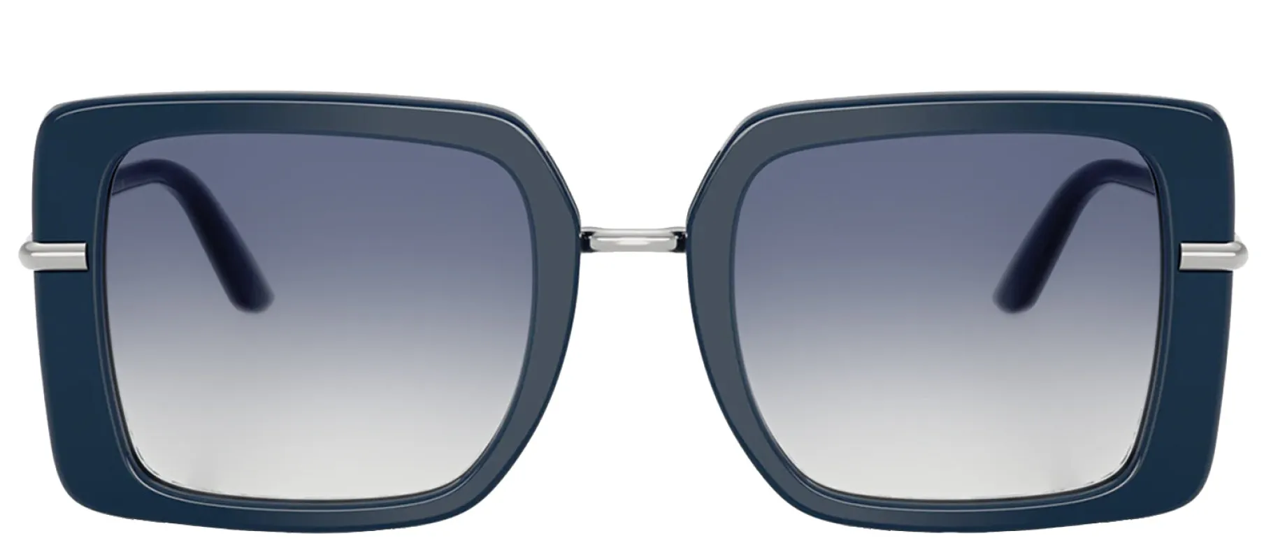 DOLCE & GABBANA DG 4491 341419 Square Blue On Blue Maiolica Acetate Sunglasses with Clear Gradient Light Blue Lens sold by Gaffos