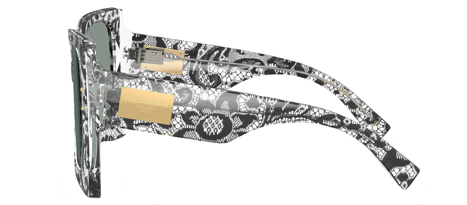 DOLCE & GABBANA DG 4490 3287/1 Square Black Lace Acetate Sunglasses with Grey Lens sold by Gaffos product image thumbnail 3
