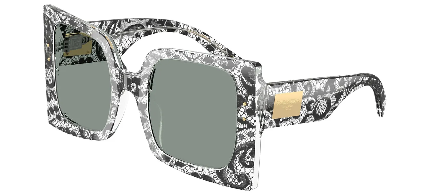 DOLCE & GABBANA DG 4490 3287/1 Square Black Lace Acetate Sunglasses with Grey Lens sold by Gaffos product image thumbnail 2