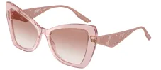 DOLCE & GABBANA DG 4489 322613 Cat Eye Transparent Powder Pink Acetate Sunglasses with Clear Gradient Brown Lens sold by Gaffos