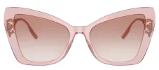 DOLCE & GABBANA DG 4489 322613 Cat Eye Transparent Powder Pink Acetate Sunglasses with Clear Gradient Brown Lens sold by Gaffos