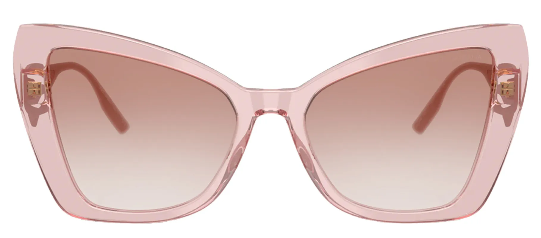 DOLCE & GABBANA DG 4489 322613 Cat Eye Transparent Powder Pink Acetate Sunglasses with Clear Gradient Brown Lens sold by Gaffos