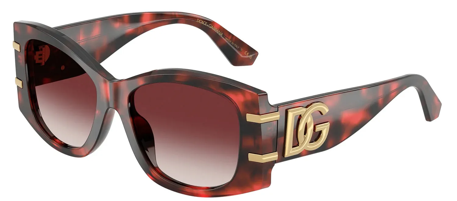 DOLCE & GABBANA DG 4501 33588H Butterfly Red Havana Acetate Sunglasses with Clear Gradient Dark Brandy Lens sold by Gaffos product image thumbnail 2