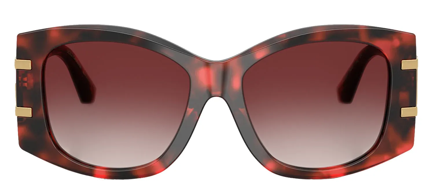 DOLCE & GABBANA DG 4501 33588H Butterfly Red Havana Acetate Sunglasses with Clear Gradient Dark Brandy Lens sold by Gaffos