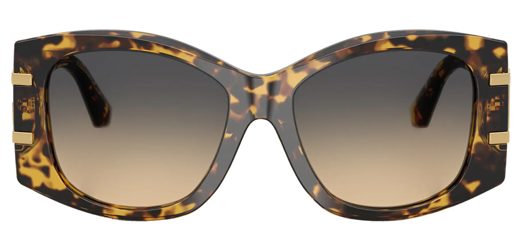 DOLCE & GABBANA DG 4501 33302Q Butterfly Yellow Havana Acetate Sunglasses with Light Yellow Gradient Grey Lens sold by Gaffos