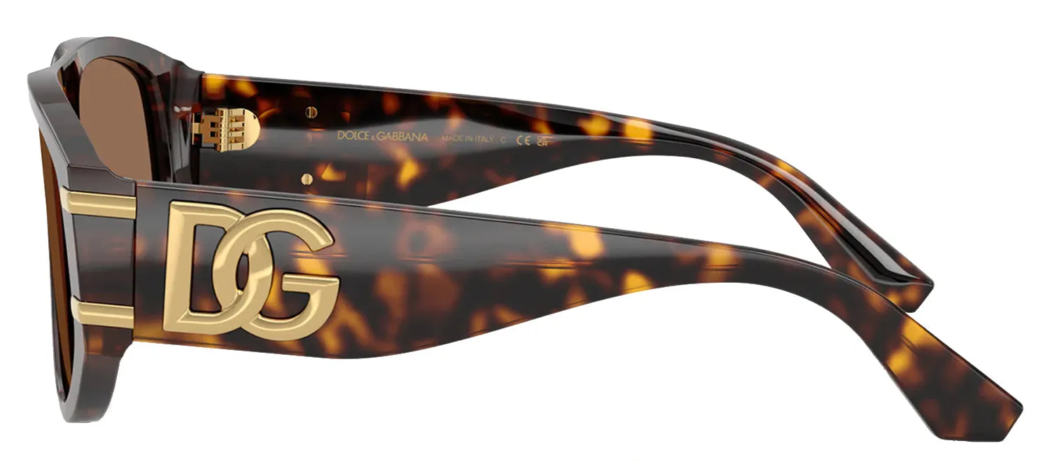 DOLCE & GABBANA DG 4499 502/73 Pilot Havana Acetate Sunglasses with Dark Brown Lens sold by Gaffos product image thumbnail 3