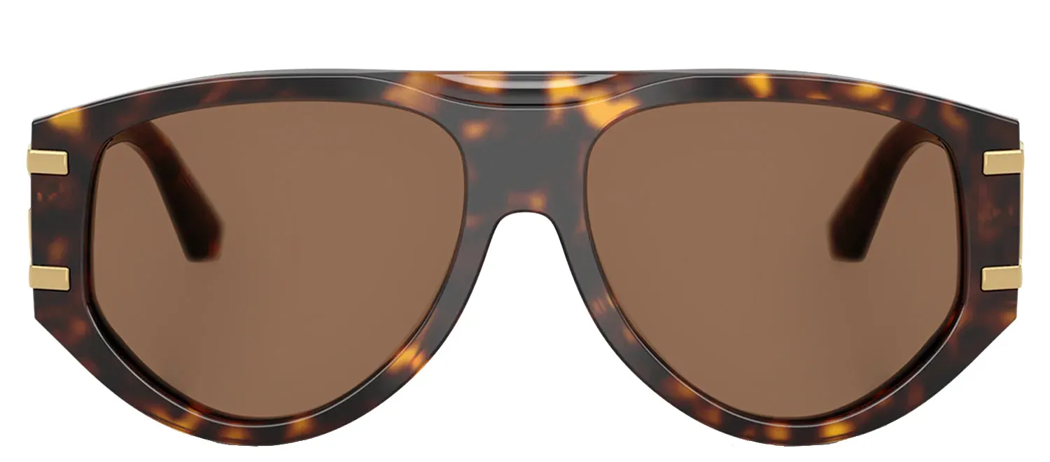 DOLCE & GABBANA DG 4499 502/73 Pilot Havana Acetate Sunglasses with Dark Brown Lens sold by Gaffos