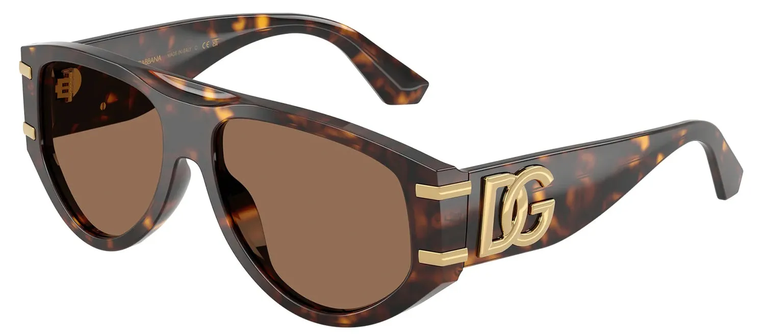 DOLCE & GABBANA DG 4499 502/73 Pilot Havana Acetate Sunglasses with Dark Brown Lens sold by Gaffos product image thumbnail 2