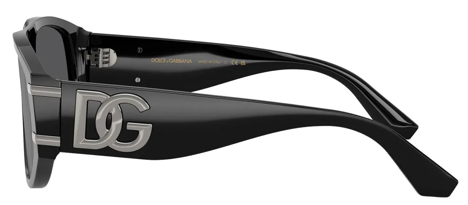 DOLCE & GABBANA DG 4499 501/6G Pilot Black Acetate Sunglasses with Grey Mirror Black Lens sold by Gaffos product image thumbnail 3