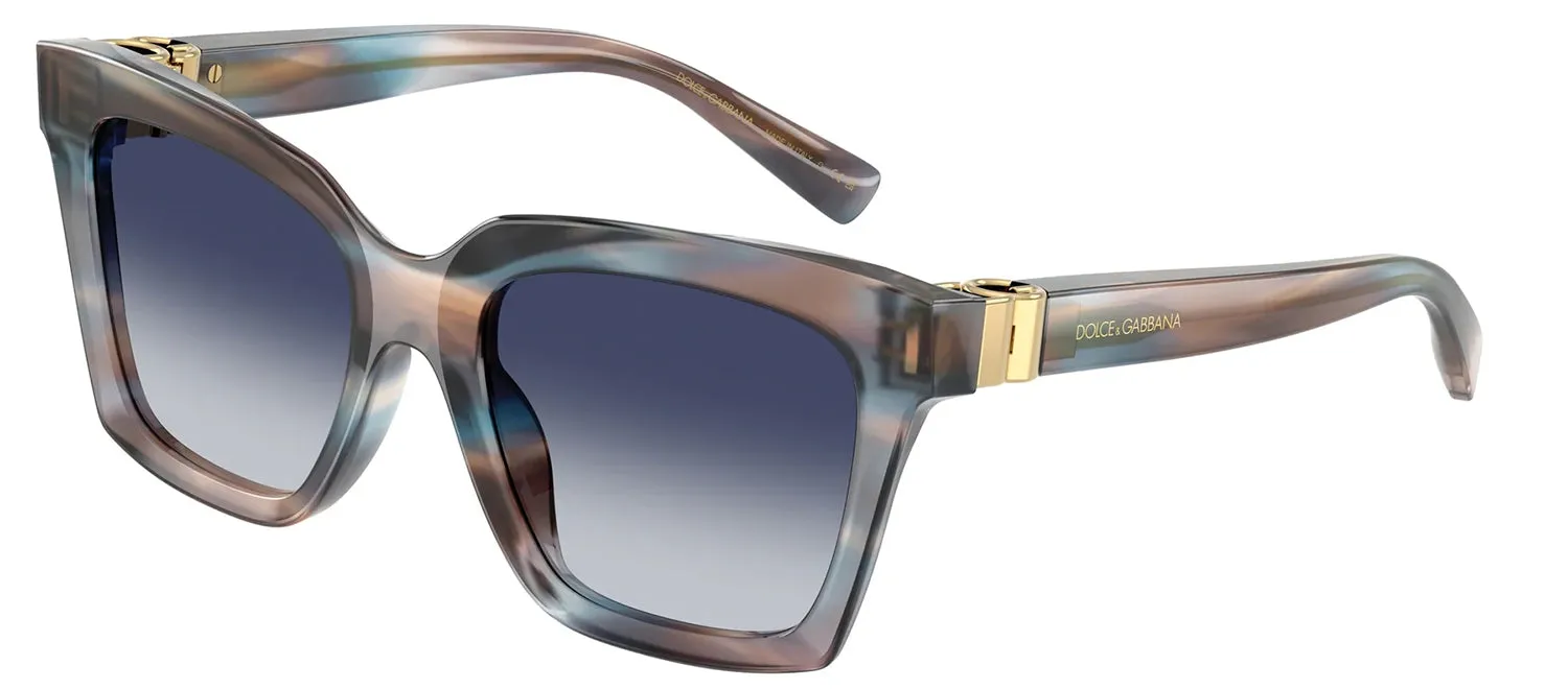 DOLCE & GABBANA DG 4498 344814 Square Striped Blue Acetate Sunglasses with Grey Gradient Blue Lens sold by Gaffos product image thumbnail 2