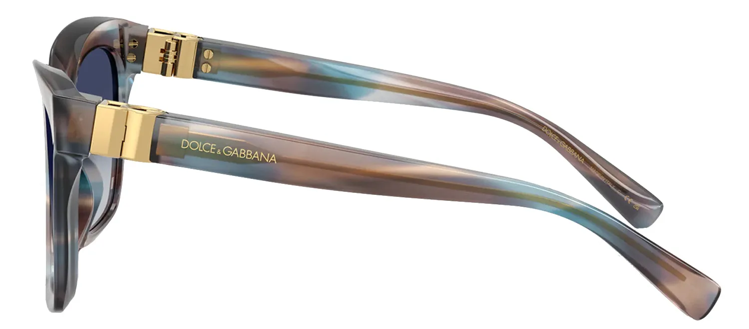 DOLCE & GABBANA DG 4498 344814 Square Striped Blue Acetate Sunglasses with Grey Gradient Blue Lens sold by Gaffos product image thumbnail 3