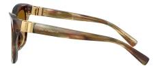 DOLCE & GABBANA DG 4498 34462L Square Striped Ochre Acetate Sunglasses with Light Yellow Gradient Light Brown Lens sold by Gaffos