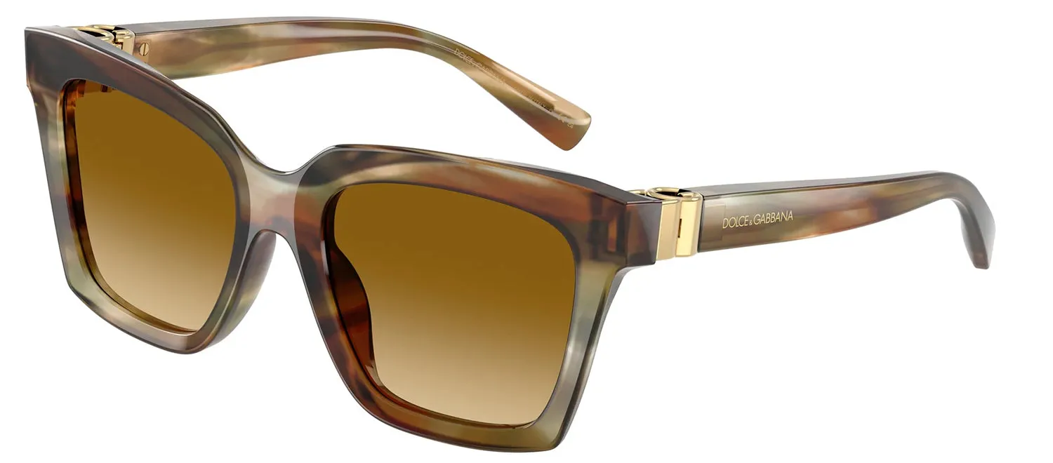 DOLCE & GABBANA DG 4498 34462L Square Striped Ochre Acetate Sunglasses with Light Yellow Gradient Light Brown Lens sold by Gaffos product image thumbnail 2