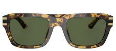 DOLCE & GABBANA DG 4496 333071 Rectangle Yellow Havana Acetate Sunglasses with Dark Green Lens sold by Gaffos