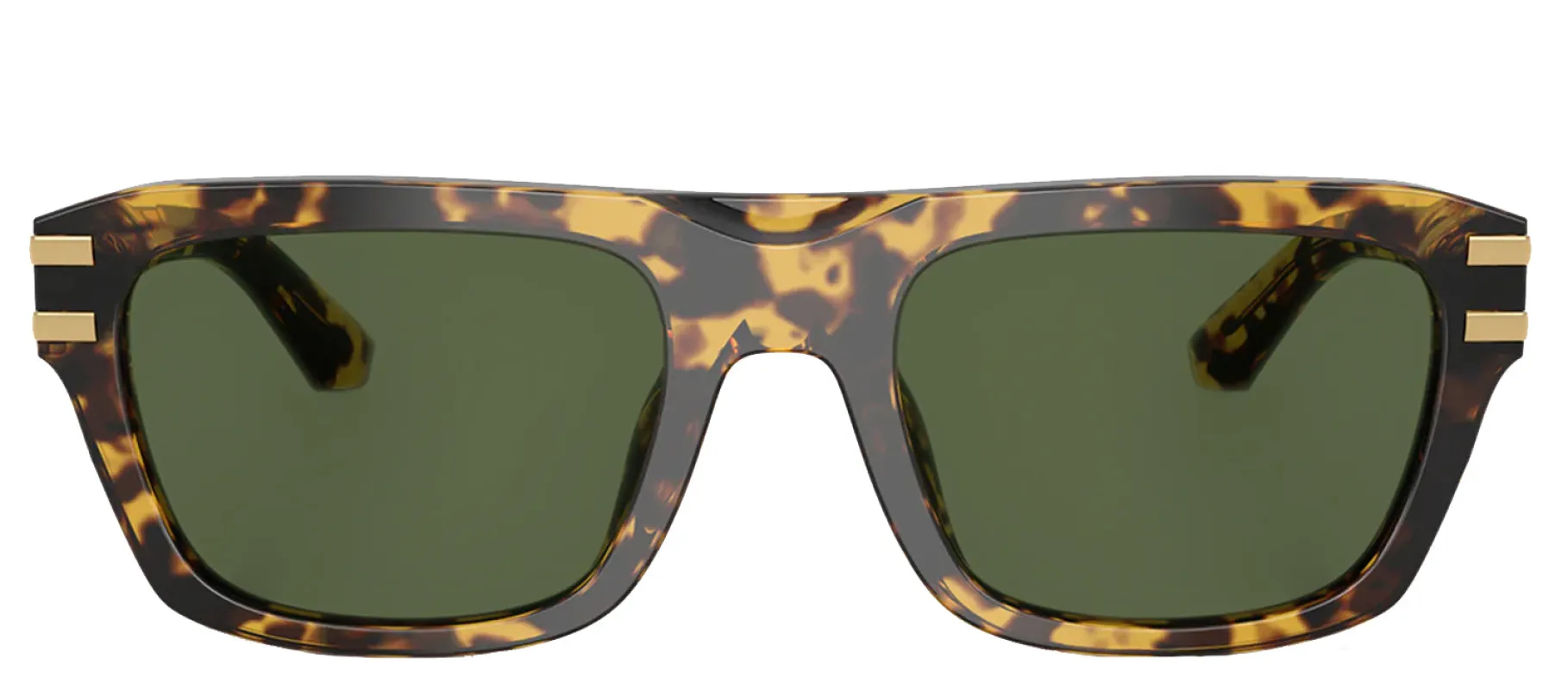 DOLCE & GABBANA DG 4496 333071 Rectangle Yellow Havana Acetate Sunglasses with Dark Green Lens sold by Gaffos