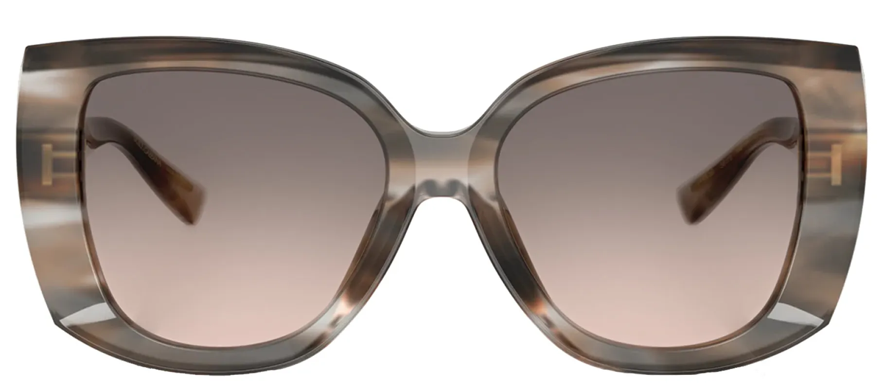 DOLCE & GABBANA DG 4495 34493B Square Striped Grey Acetate Sunglasses with Pink Gradient Grey Lens sold by Gaffos