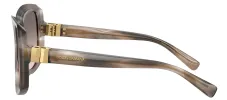 DOLCE & GABBANA DG 4495 34493B Square Striped Grey Acetate Sunglasses with Pink Gradient Grey Lens sold by Gaffos