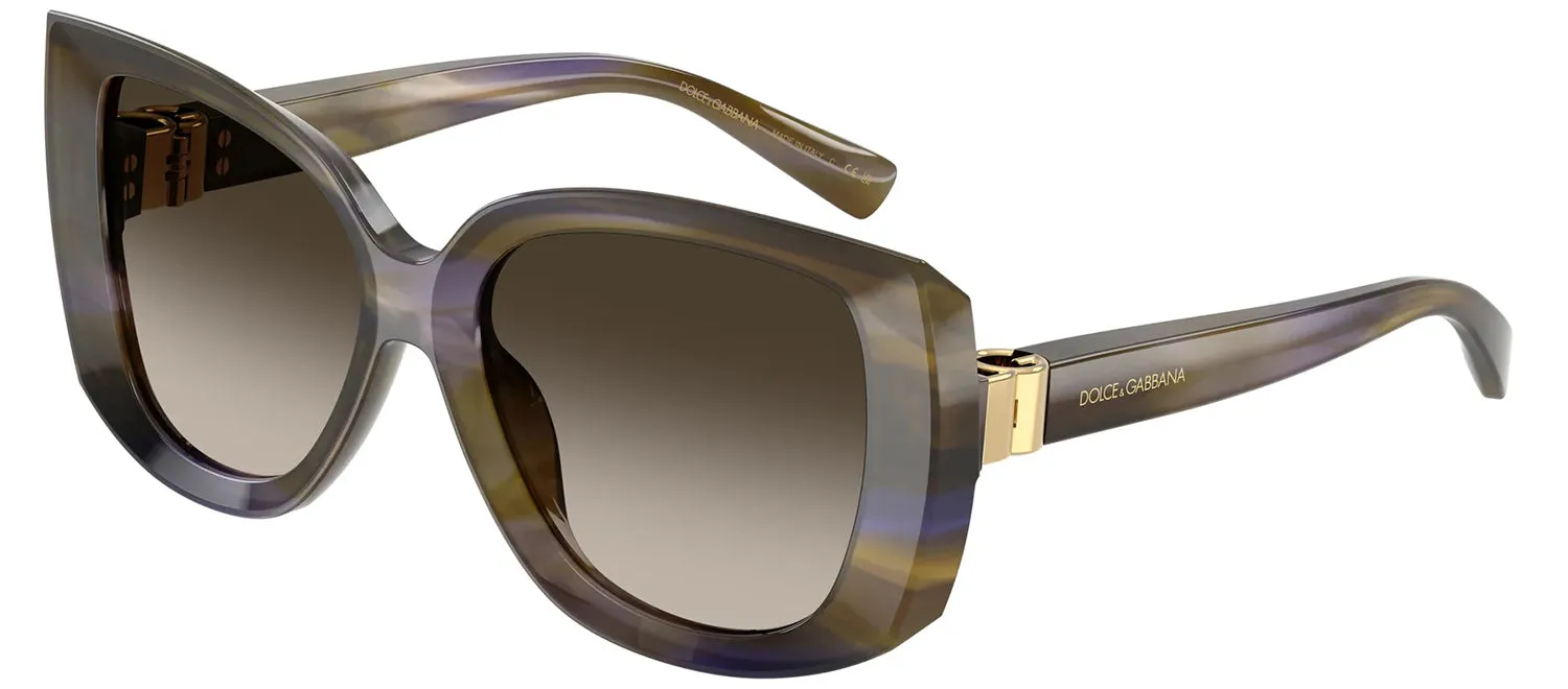 DOLCE & GABBANA DG 4495 344713 Square Striped Olive Acetate Sunglasses with Brown Gradient Lens sold by Gaffos product image thumbnail 2