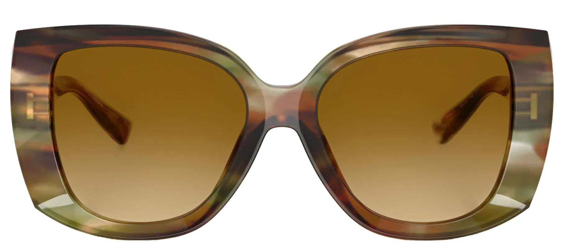 DOLCE & GABBANA DG 4495 34462L Square Striped Ochre Acetate Sunglasses with Light Yellow Gradient Light Brown Lens sold by Gaffos