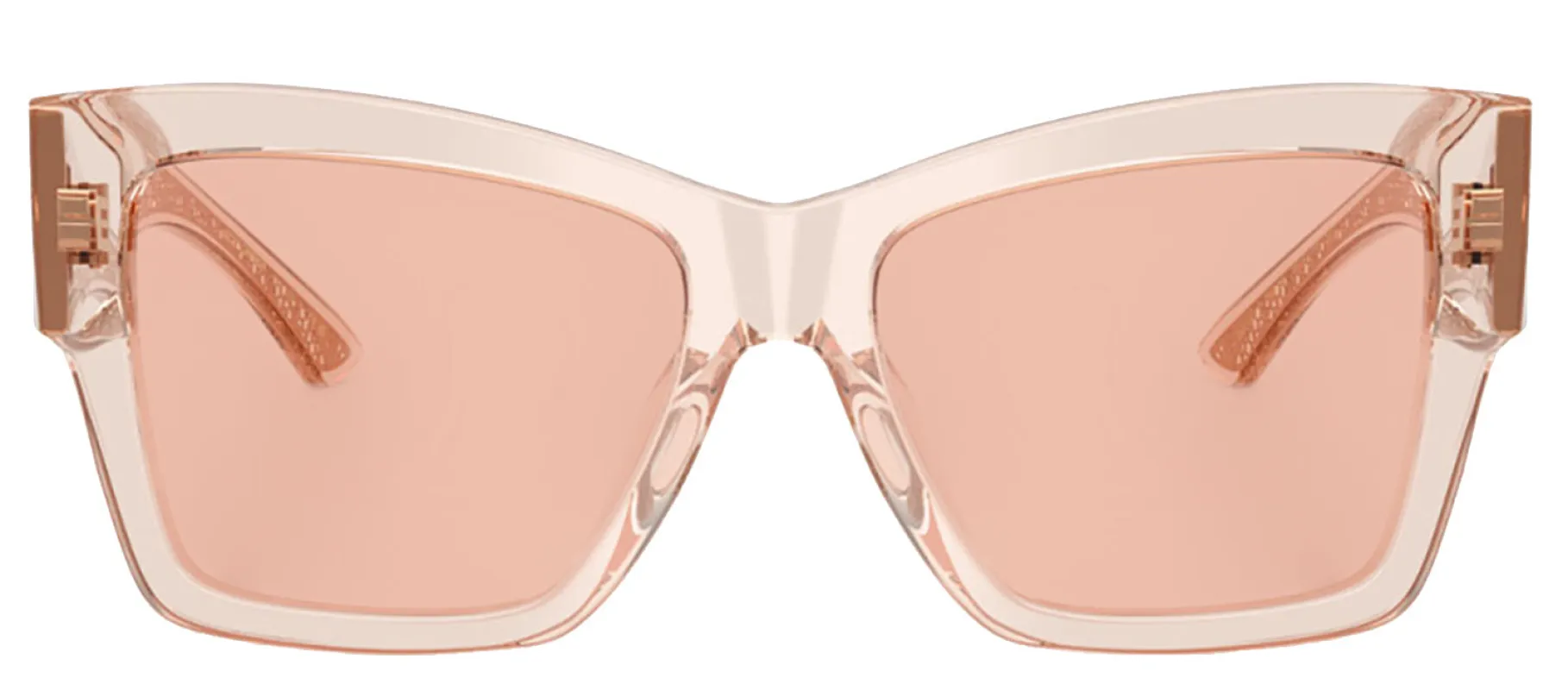 DOLCE & GABBANA DG 4493 314884 Square Transparent Rose Acetate Sunglasses with Dark Pink Lens sold by Gaffos