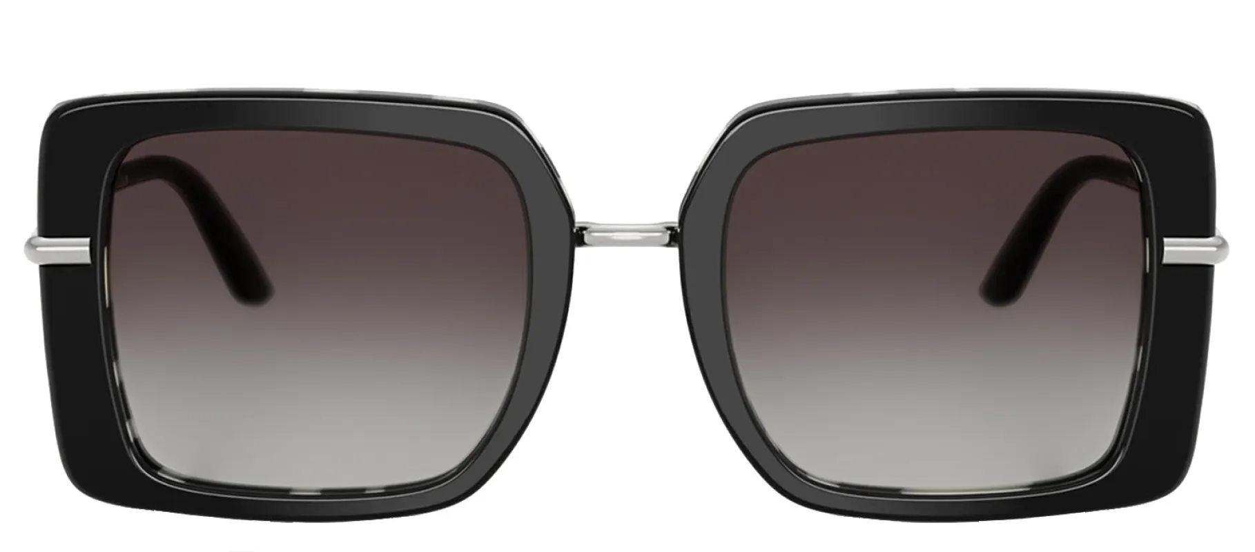 DOLCE & GABBANA DG 4491 33728G Square Top Black On Zebra Acetate Sunglasses with Grey Gradient Lens sold by Gaffos