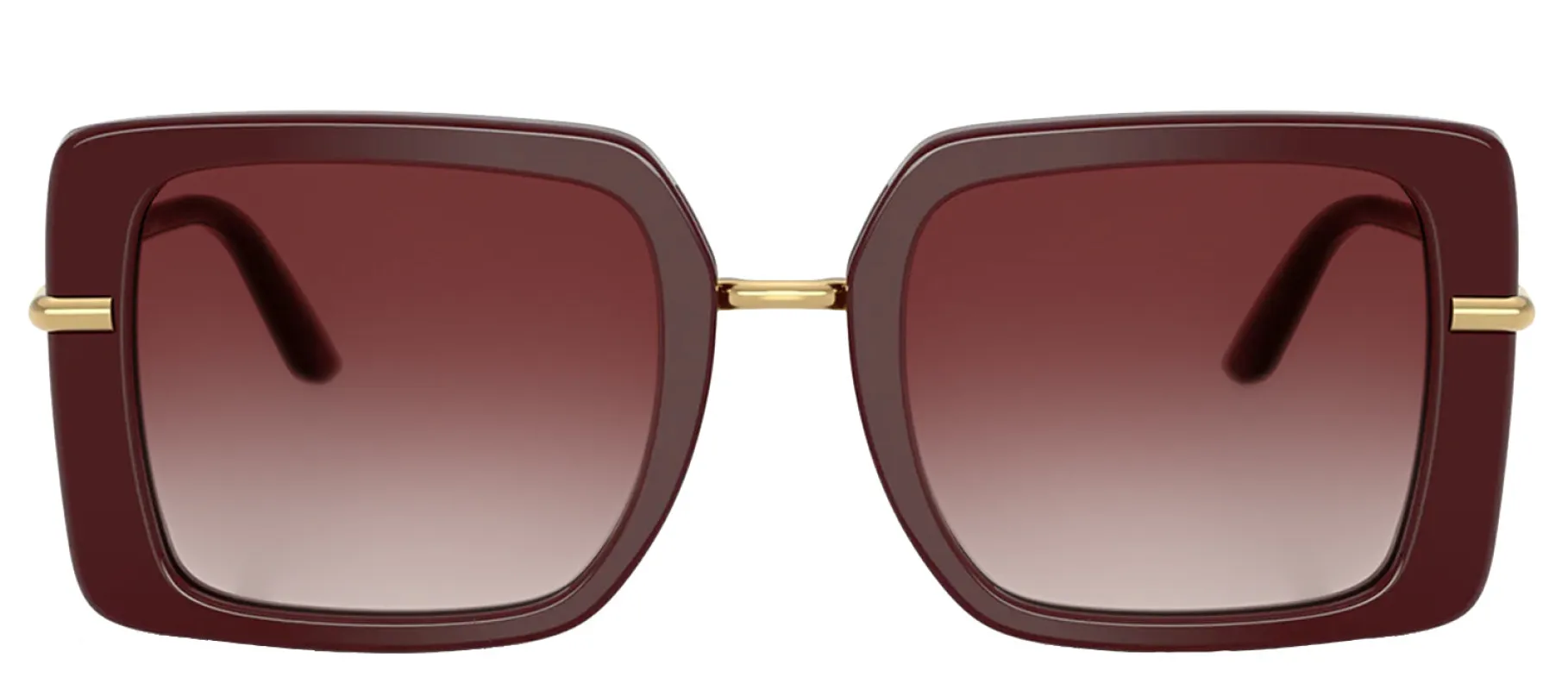 DOLCE & GABBANA DG 4491 30918H Square Bordeaux Acetate Sunglasses with Clear Gradient Dark Brandy Lens sold by Gaffos