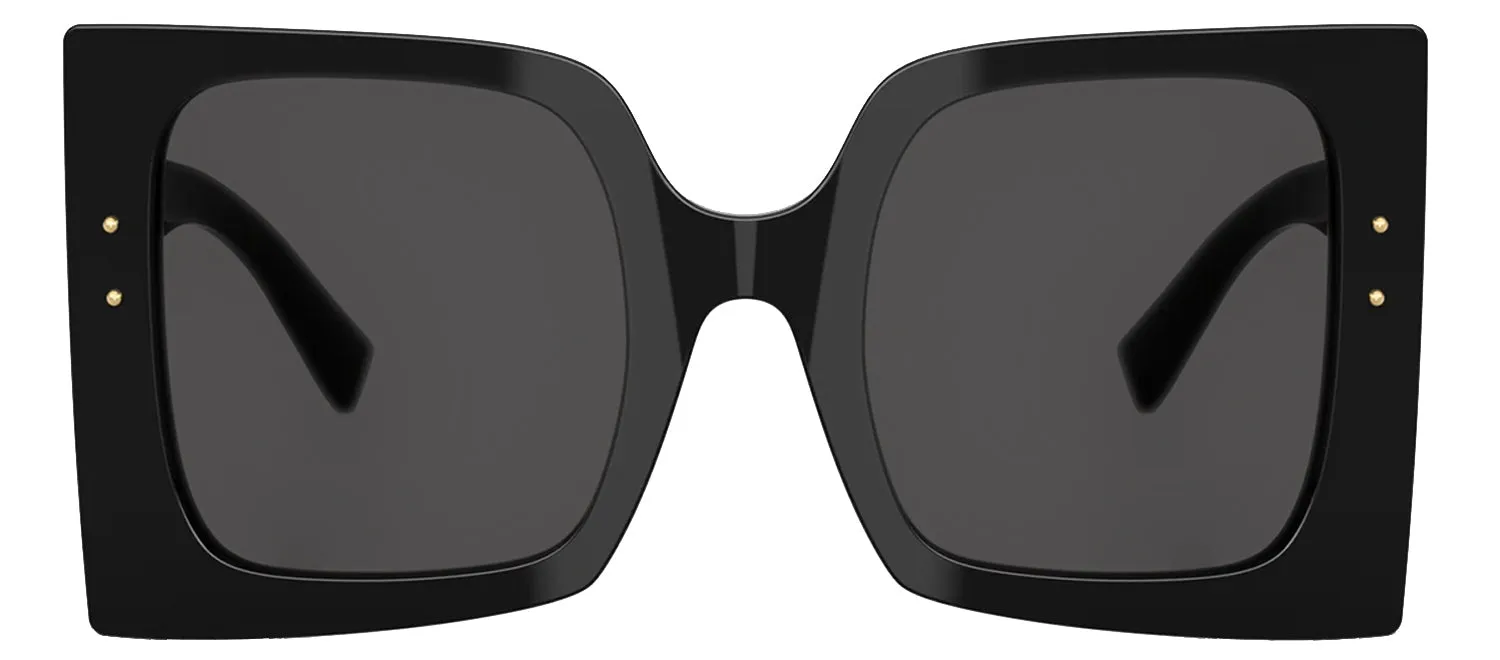 DOLCE & GABBANA DG 4490 501/87 Square Black Acetate Sunglasses with Dark Grey Lens sold by Gaffos