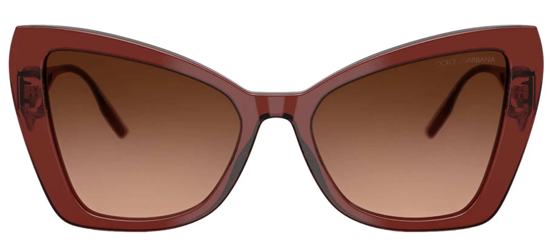 DOLCE & GABBANA DG 4489 30455M Cat Eye Transparent Bordeaux Acetate Sunglasses with Pink Gradient Grey Lens sold by Gaffos