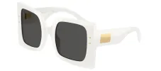 DOLCE & GABBANA DG 4490 331287 Square White Acetate Sunglasses with Dark Grey Lens sold by Gaffos
