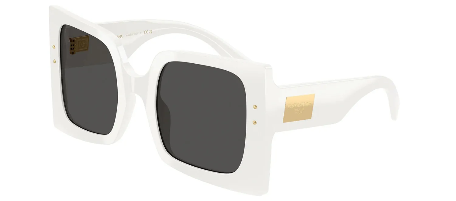 DOLCE & GABBANA DG 4490 331287 Square White Acetate Sunglasses with Dark Grey Lens sold by Gaffos product image thumbnail 2