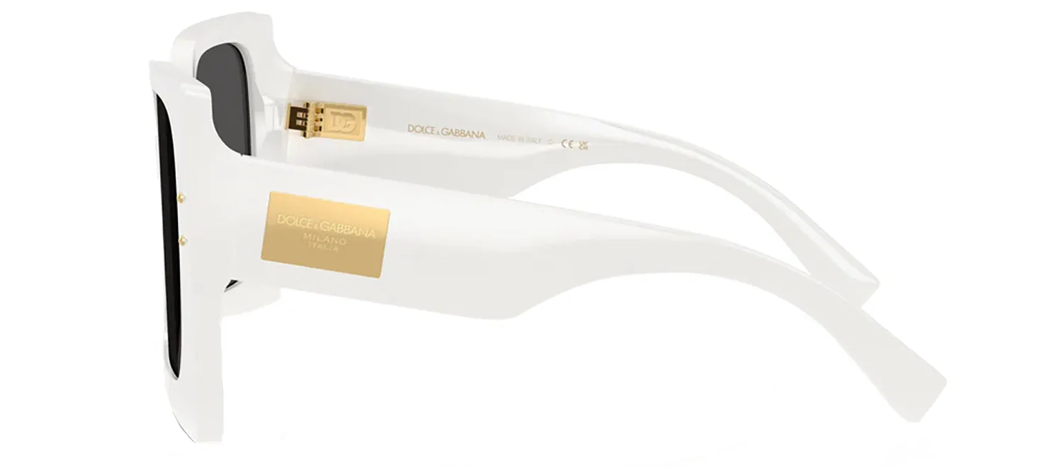 DOLCE & GABBANA DG 4490 331287 Square White Acetate Sunglasses with Dark Grey Lens sold by Gaffos product image thumbnail 3