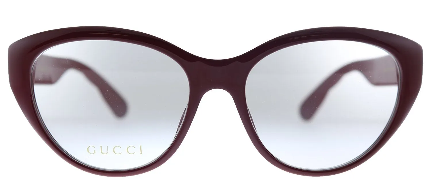 Gucci GG 0812O 003 Cat-Eye Acetate Burgundy Eyeglasses with Demo Lens sold by Gaffos