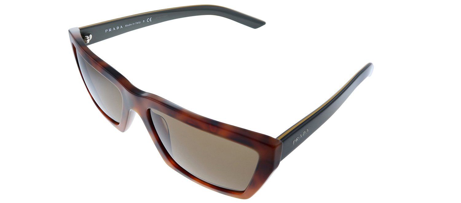 Prada PR 04VS 5258C1 Rectangle Plastic Havana Sunglasses with Brown Lens sold by Gaffos product image thumbnail 2