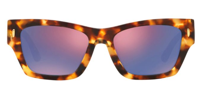 Tory Burch TY 7169U 11507V Rectangle Plastic Tortoise Sunglasses with Blue Mirror Lens sold by Gaffos