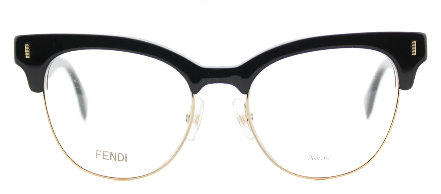 Fendi FF 0163 VJG Cat-Eye Plastic Black Eyeglasses with Demo Lens sold by Gaffos