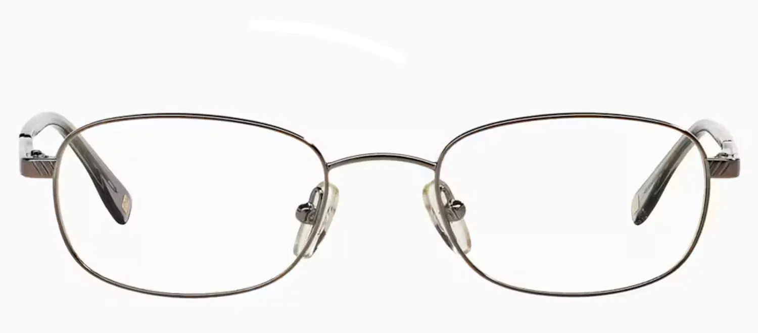 Brooks Brothers BB 363 1150 Oval Metal Gunmetal Eyeglasses with Logo Stamped Demo Lenses sold by Gaffos