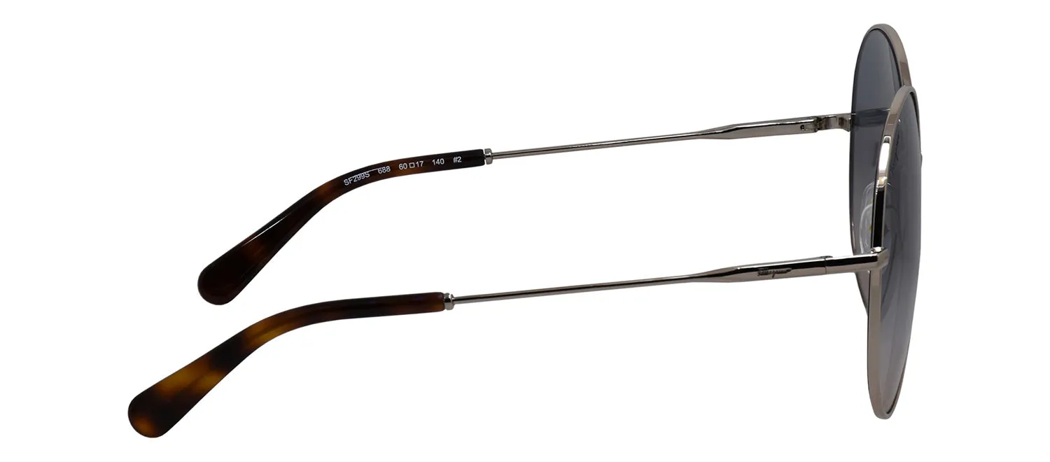 Salvatore Ferragamo SF 299S 688 Round Metal Gold Sunglasses with Blue Gradient Lens sold by Gaffos product image thumbnail 3