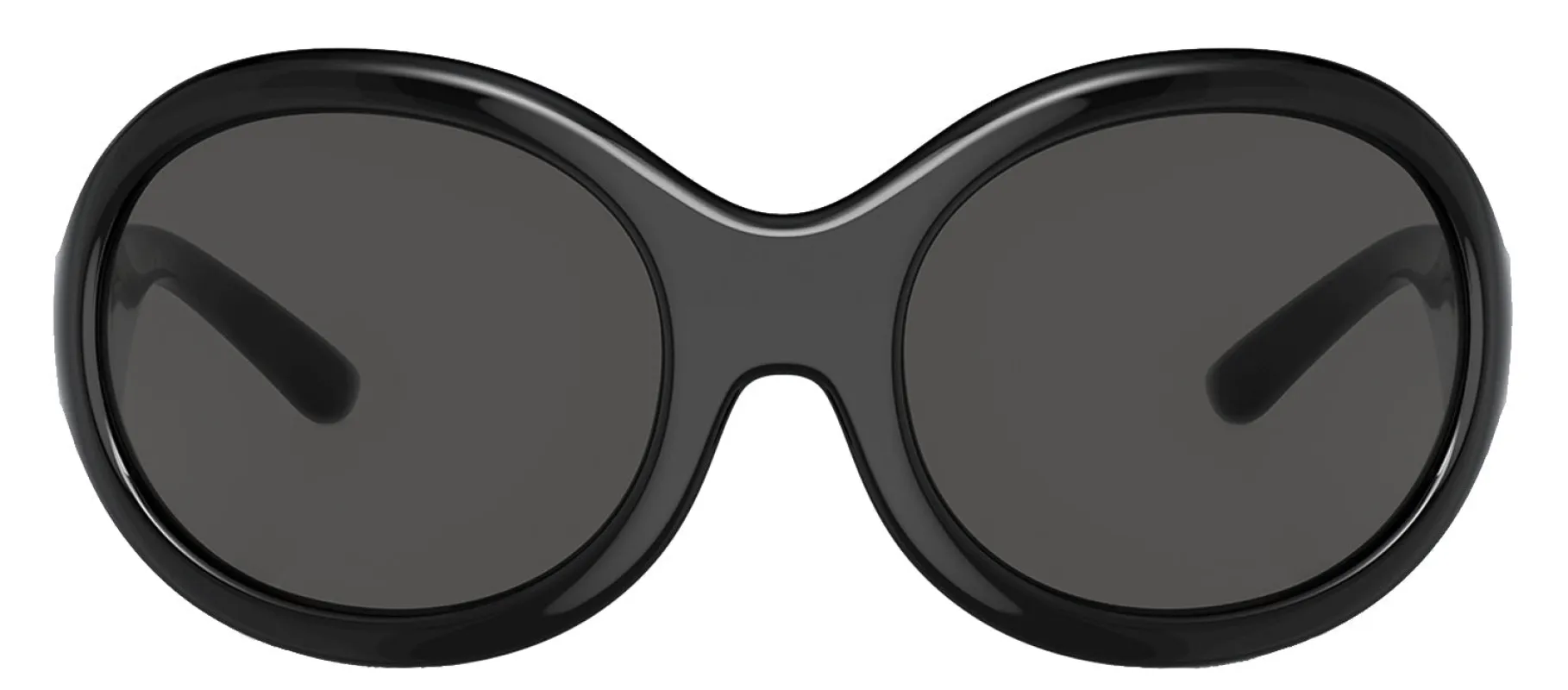 DOLCE & GABBANA DG 6201 501/87 Oval Black Plastic Sunglasses with Dark Grey Lens sold by Gaffos